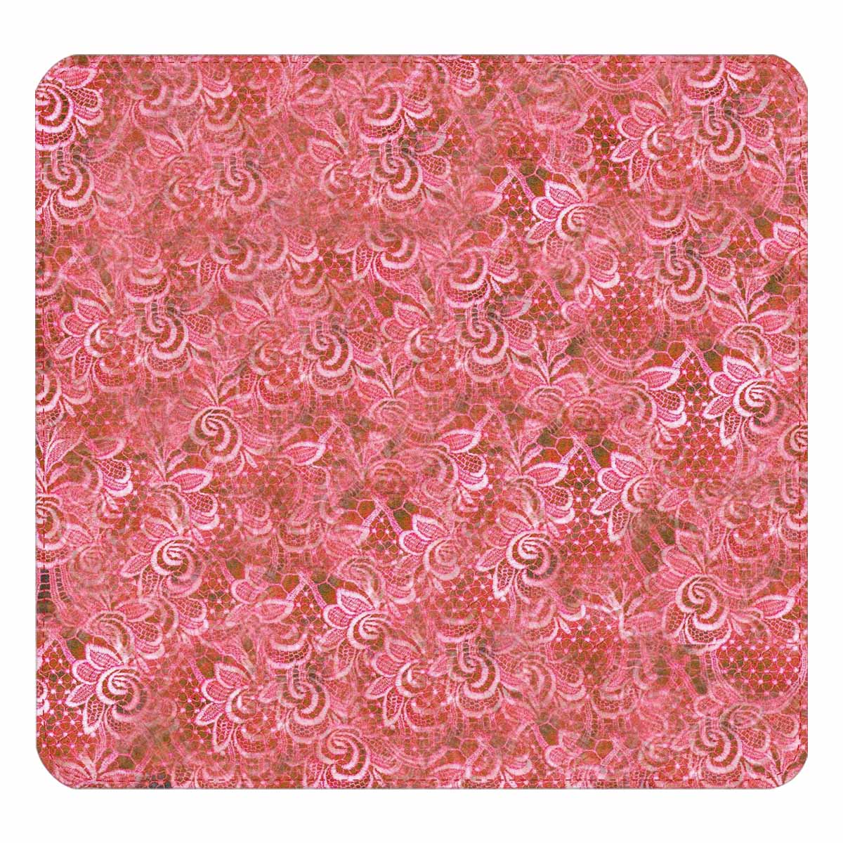 Victorian lace print womens wallet, clutch purse, red trim, design 33