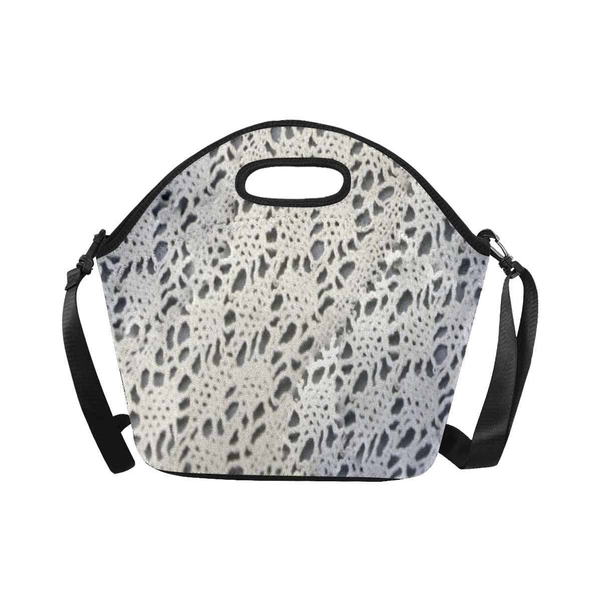 Victorian lace print insulated lunch bag, design 12