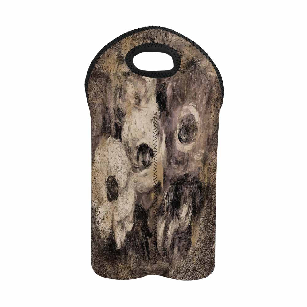 Vintage floral 2 bottle wine bag, Design 16