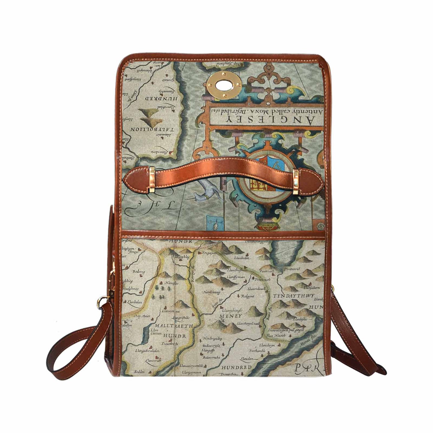 Antique Map Handbag, Model 1695341, Design 13