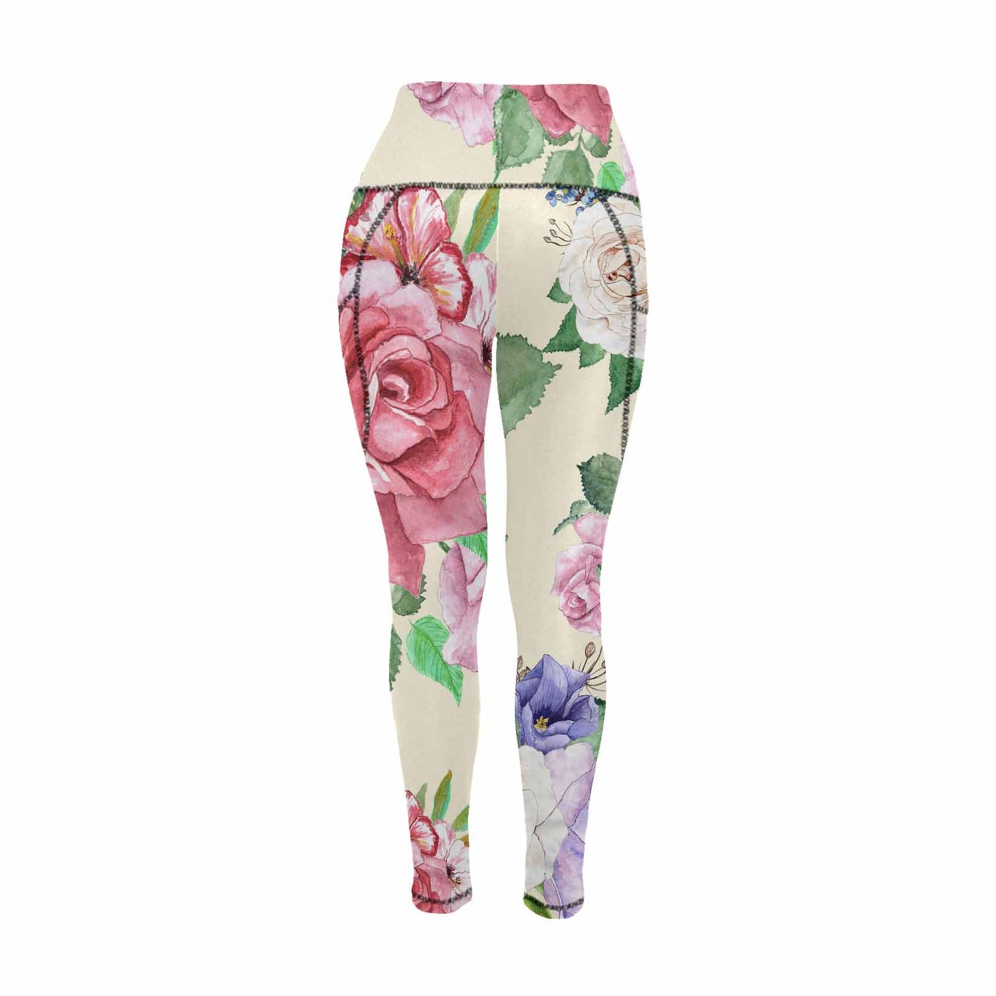 Floral 2, active wear leggings, outside surge, design 60