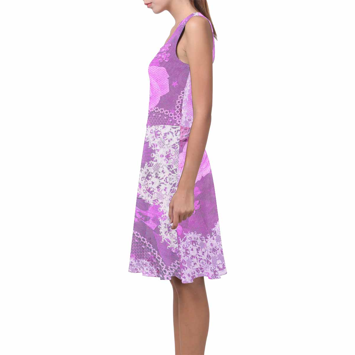 Victorian printed lace summer dress, Design 03