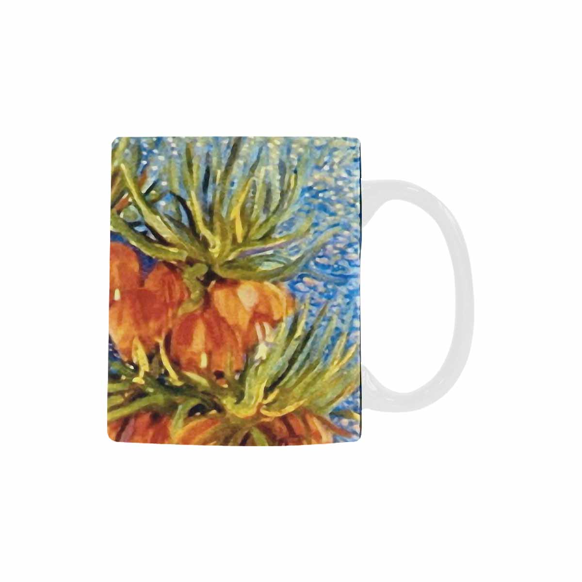 Vintage floral coffee mug or tea cup, Design 42