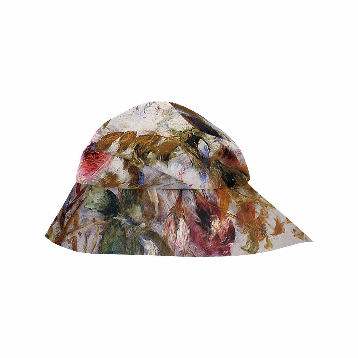 Vintage floral wide brim sunvisor Hat, outdoors hat, Design 12