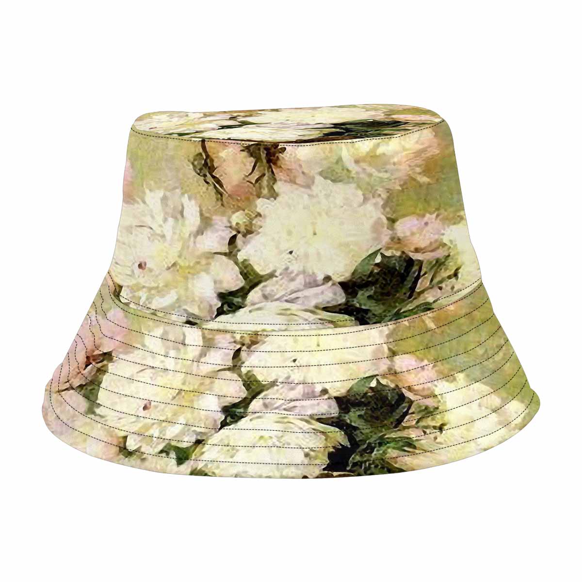 Vintage floral unisex bucket boonie Hat, outdoors hat, Design 35