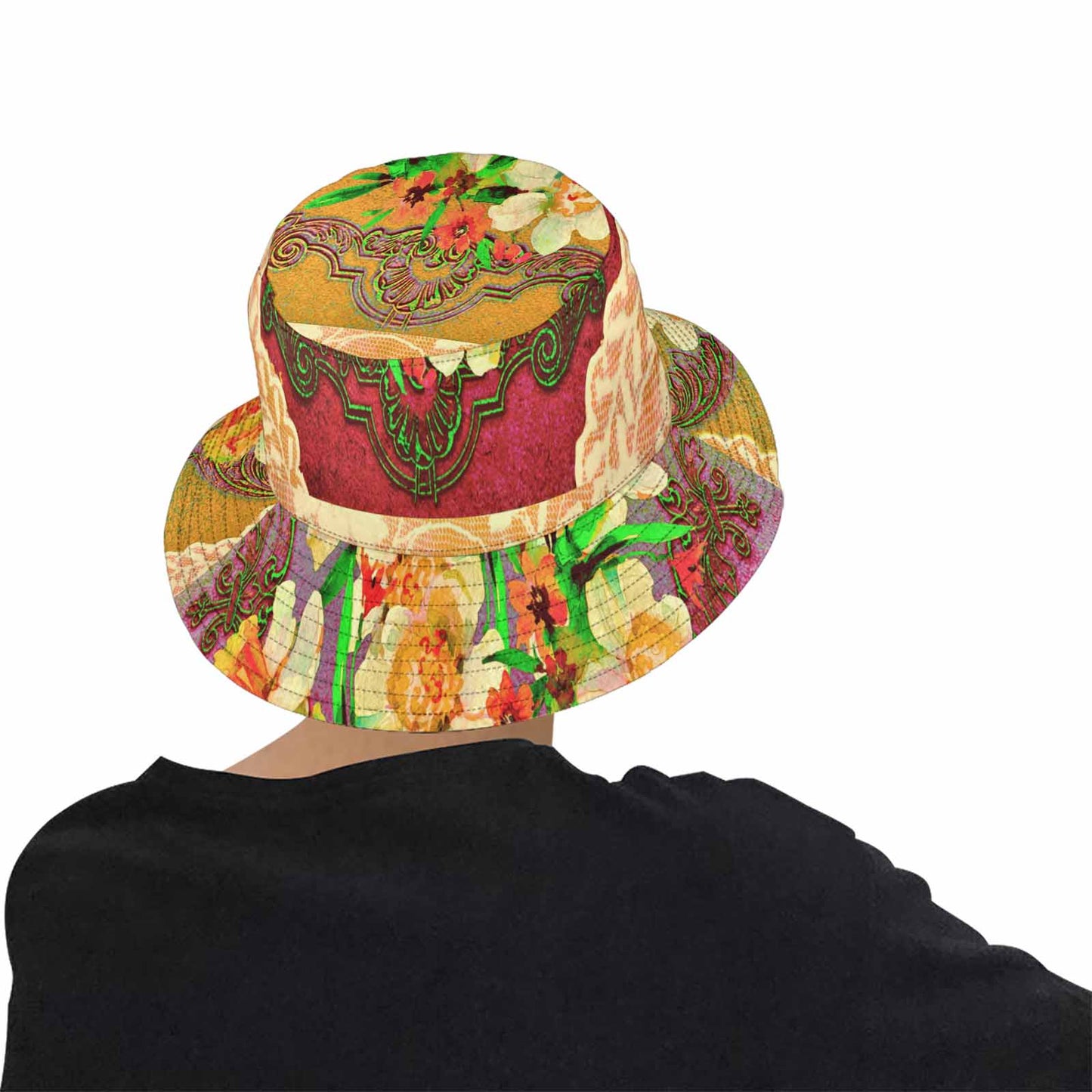 Victorian lace Bucket Hat, outdoors hat, design 48