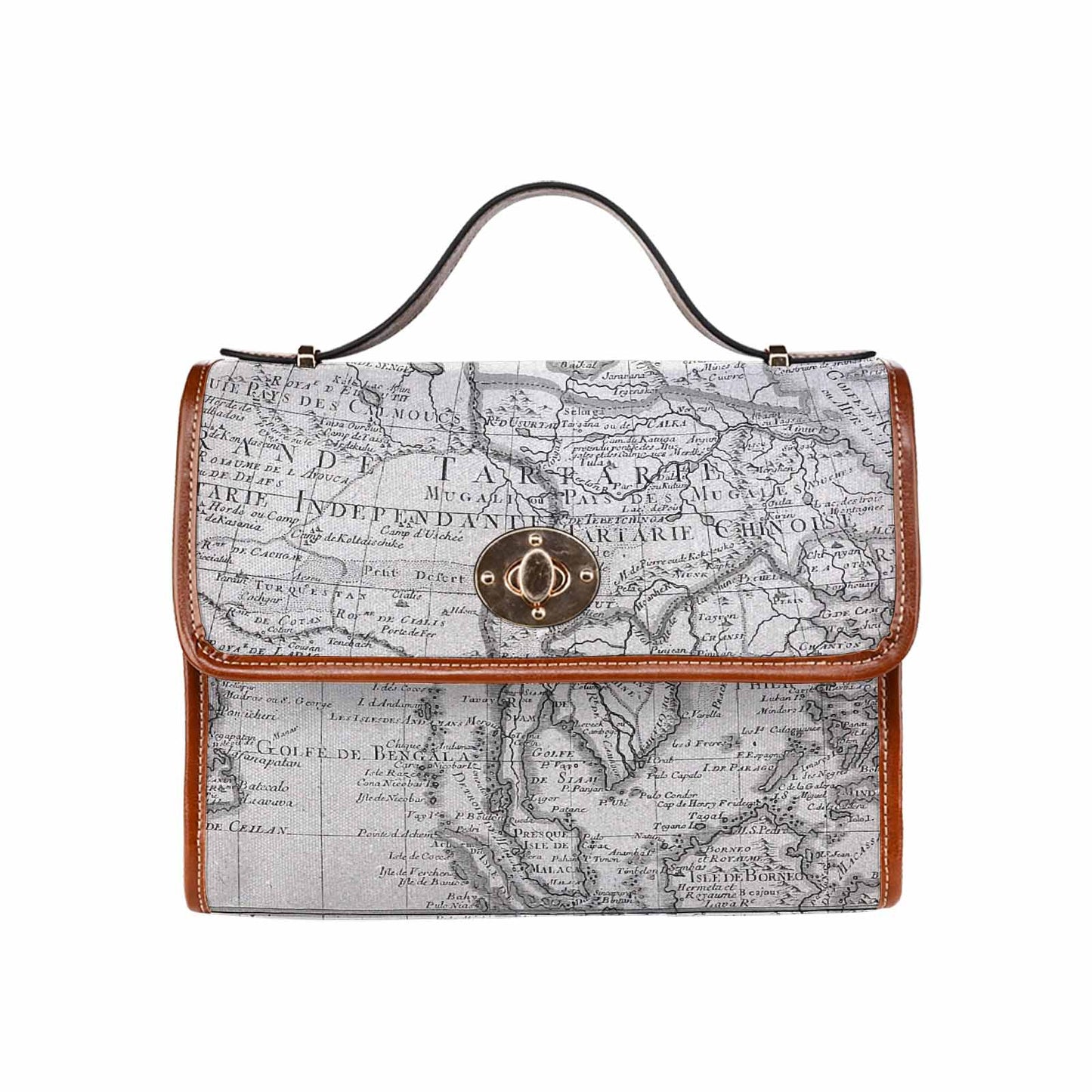 Antique Map Handbag, Model 1695341, Design 08
