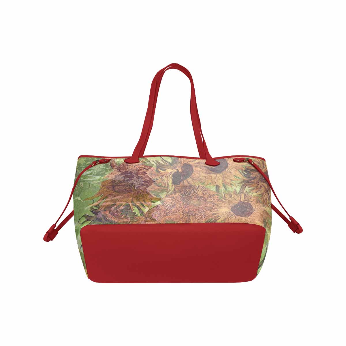 Vintage Floral Handbag, Classic Handbag, Mod 1695361, Design 48xx RED TRIM