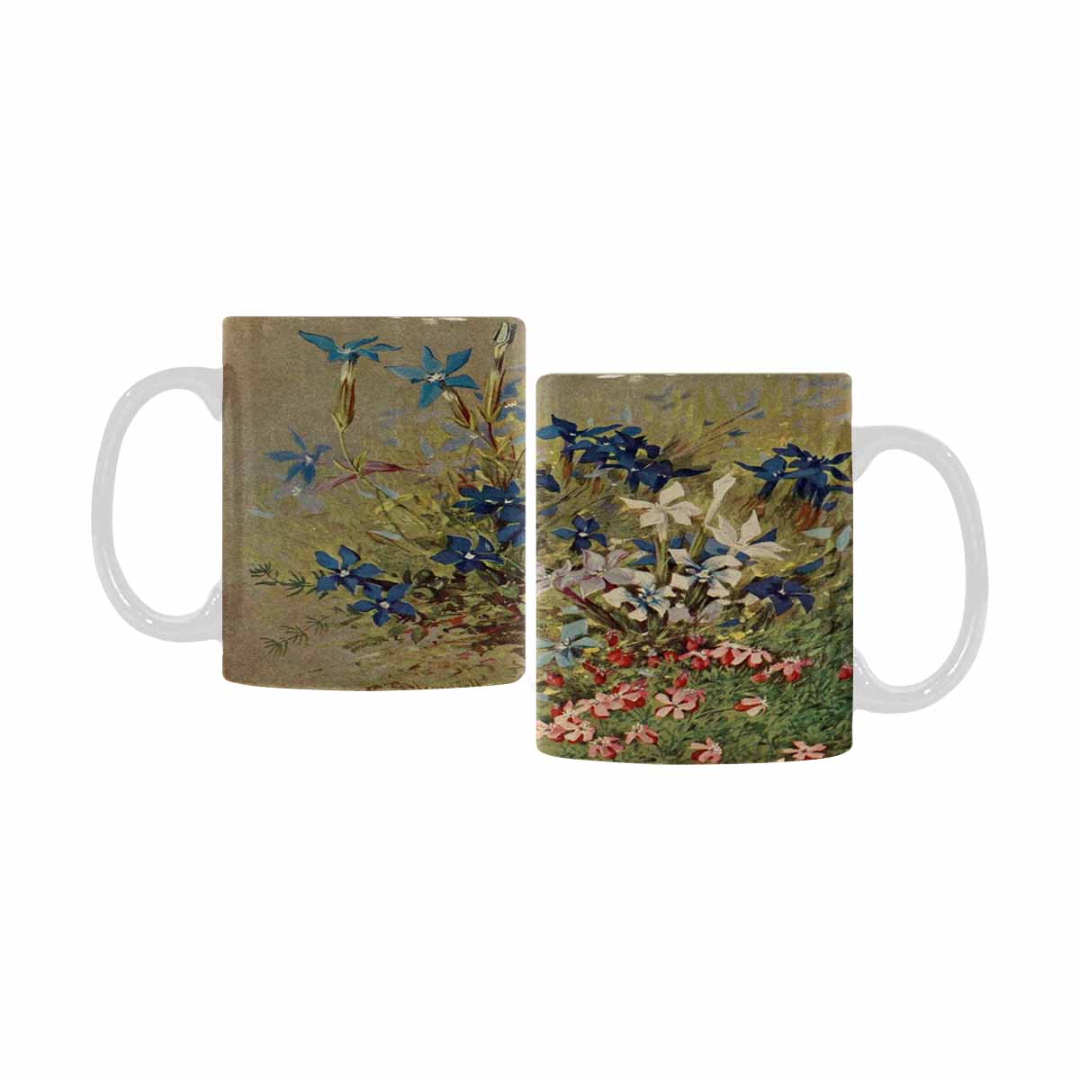 Vintage floral coffee mug or tea cup, Design 39