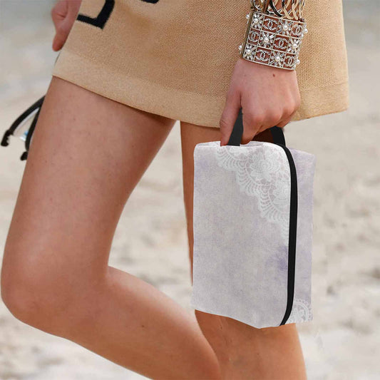 Victorian lace print toiletry comestic bag, design 40