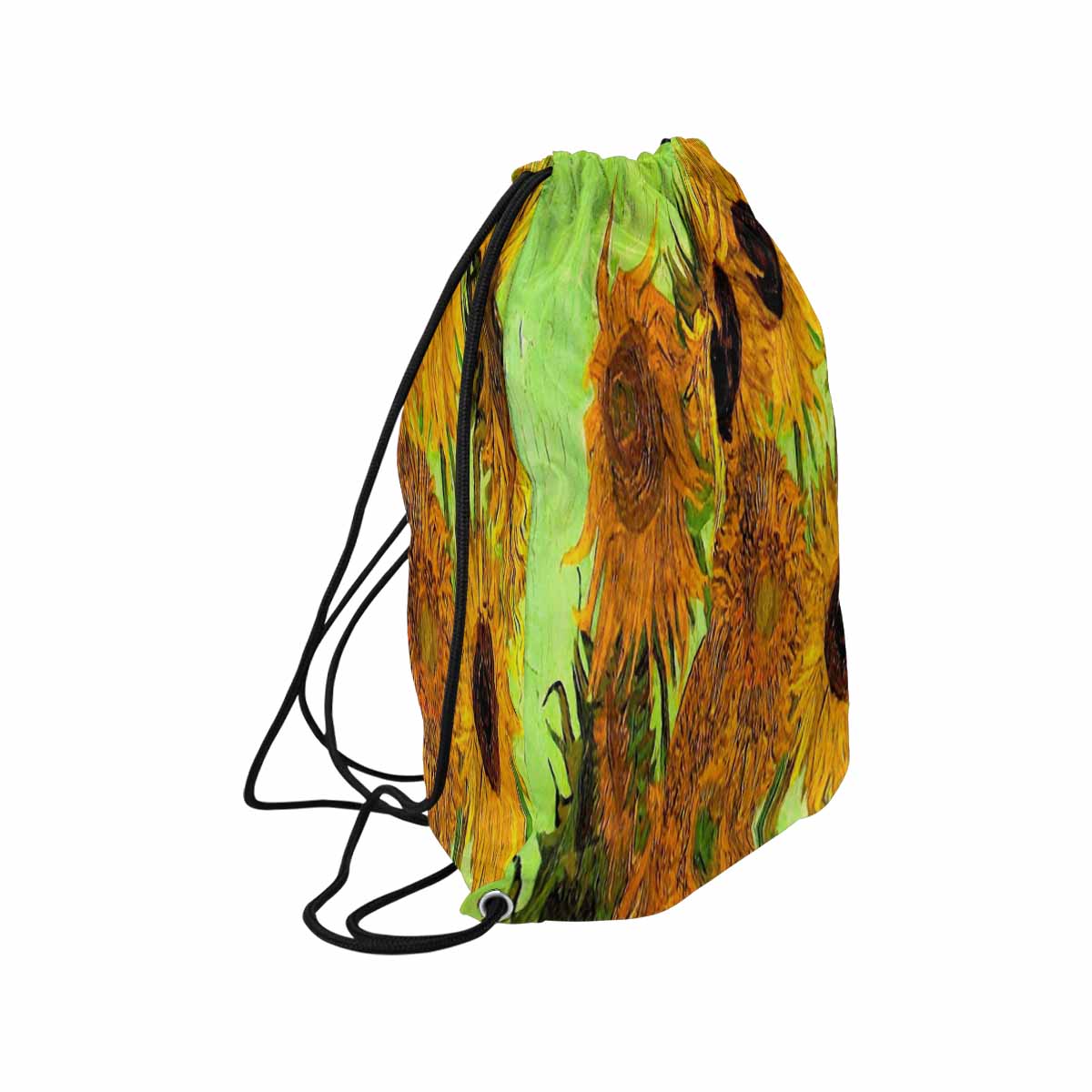 Vintage Floral print, DRAWSTRING BAG, LARGE, Design 48