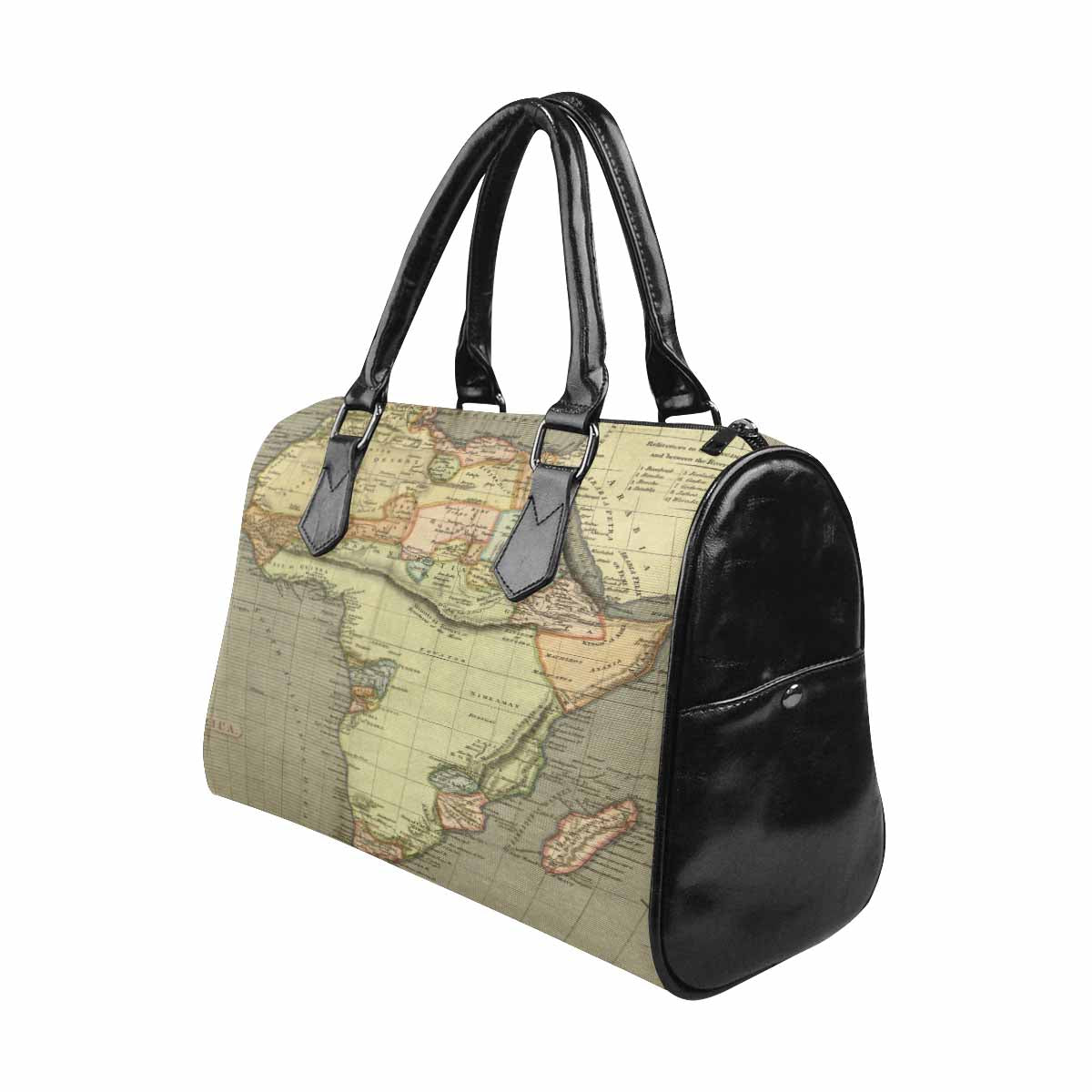 Antique Map design Boston handbag, Model 1695321, Design 4