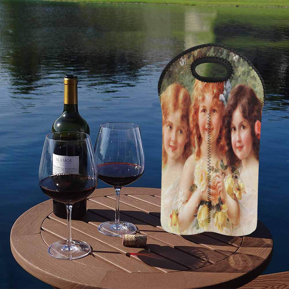 Victorian girls design 2 Bottle wine bag, THREE SISTERS