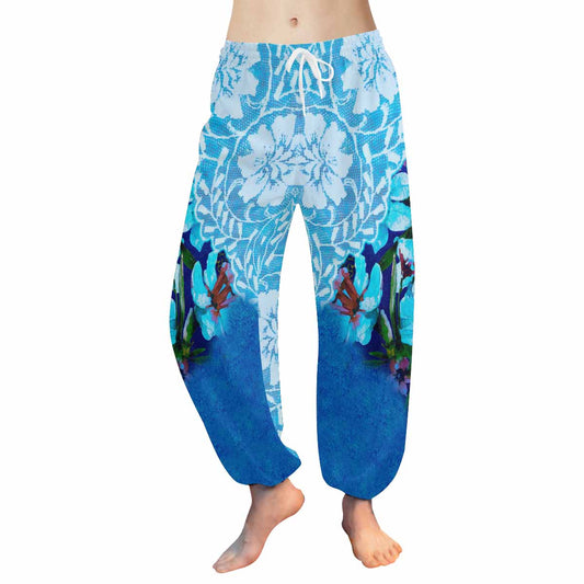 Victorian lace print Haram pants, loose comfy pants design 49