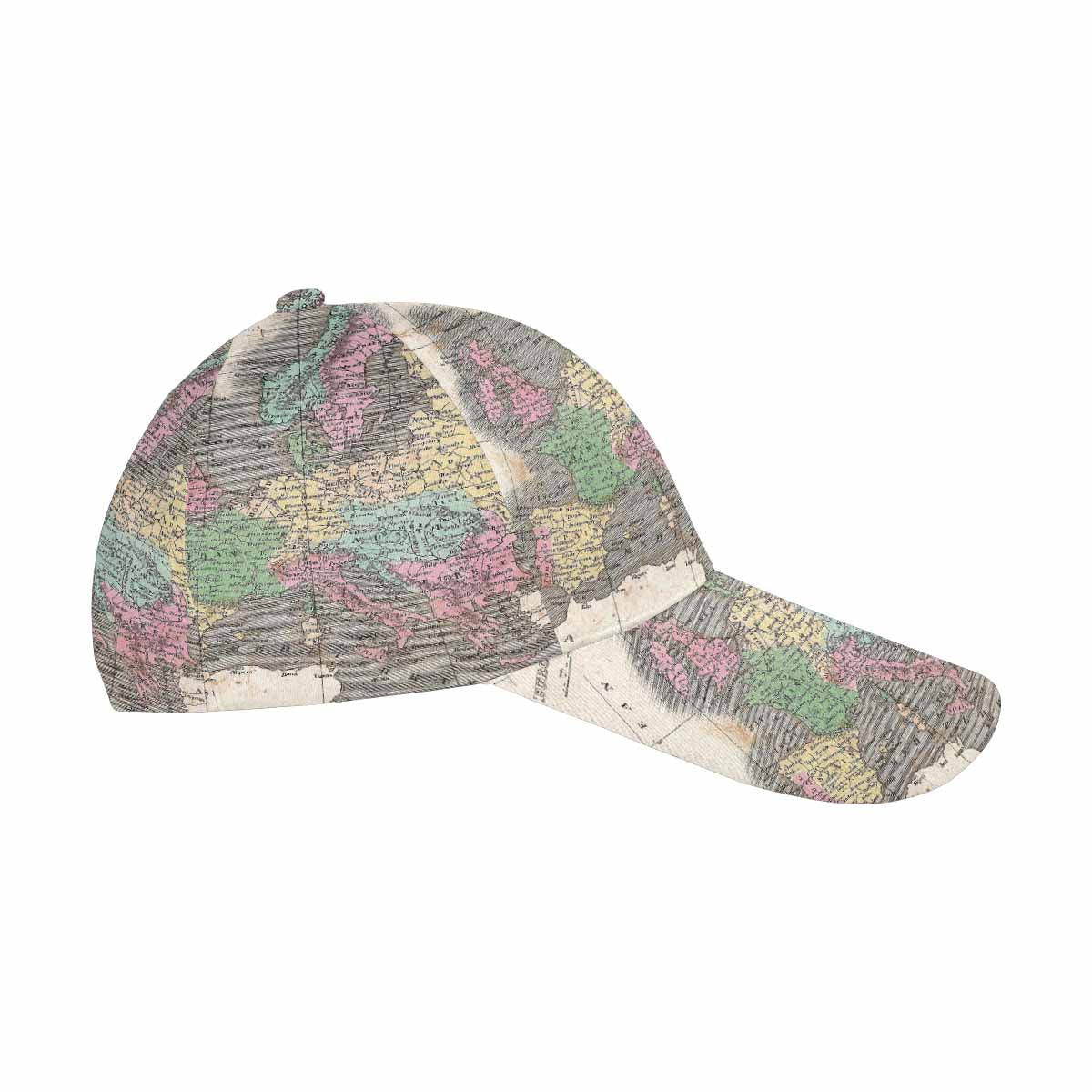 Antique Map design dad cap, trucker hat, Design 9