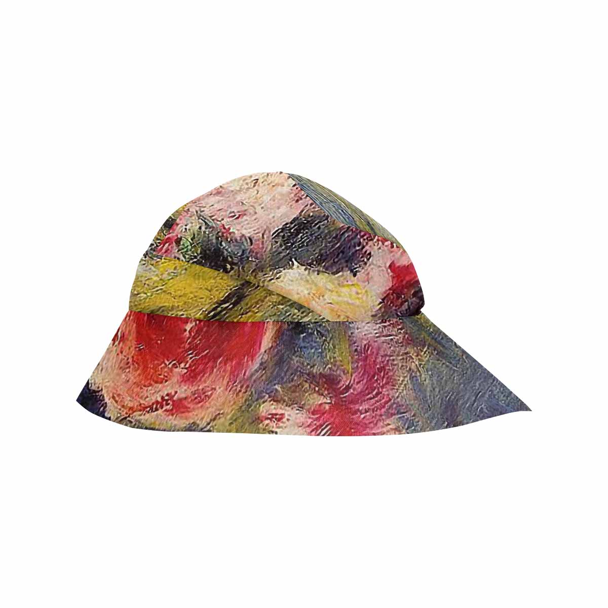 Vintage floral wide brim sunvisor Hat, outdoors hat, Design 26