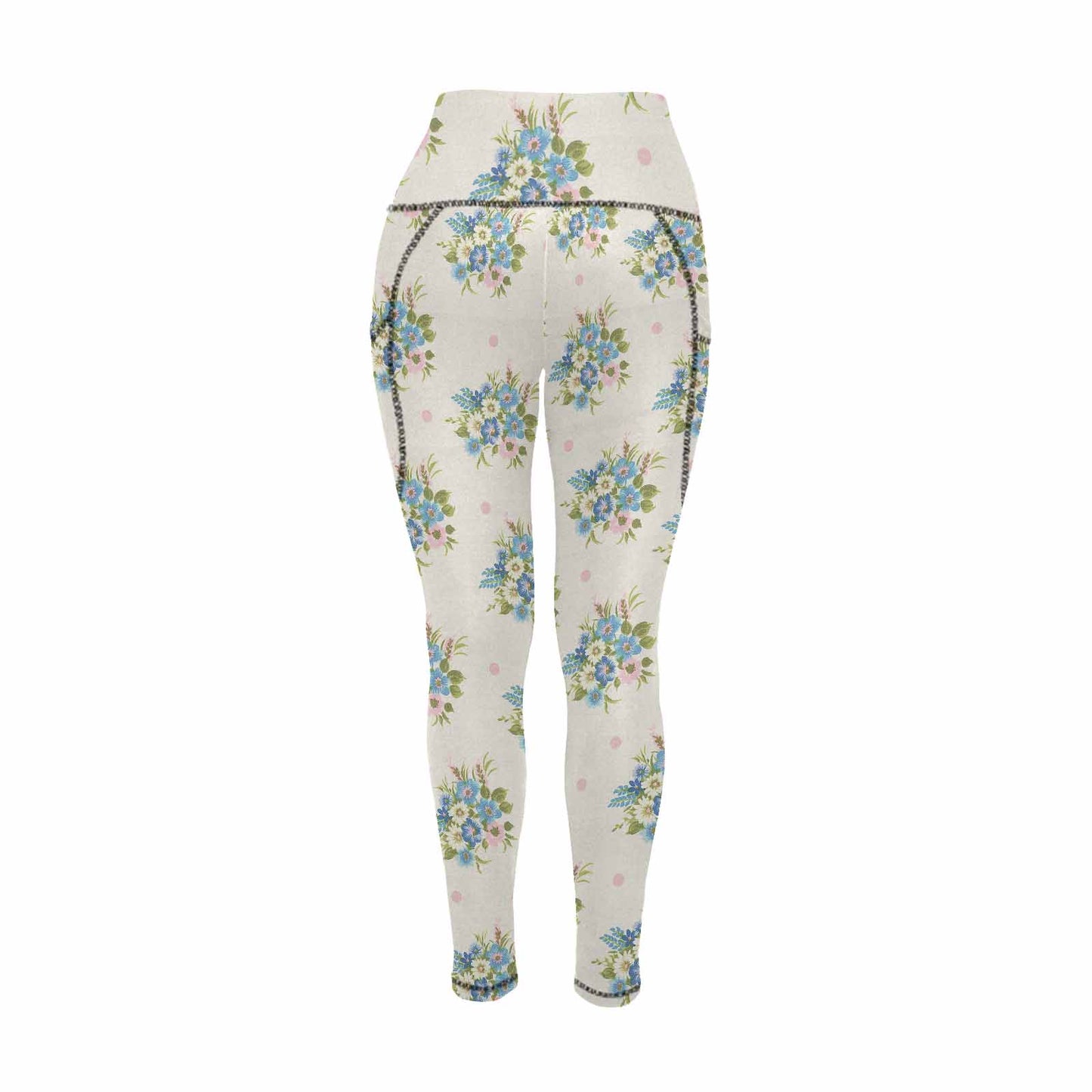 Floral 2, active wear leggings, outside surge, design 10