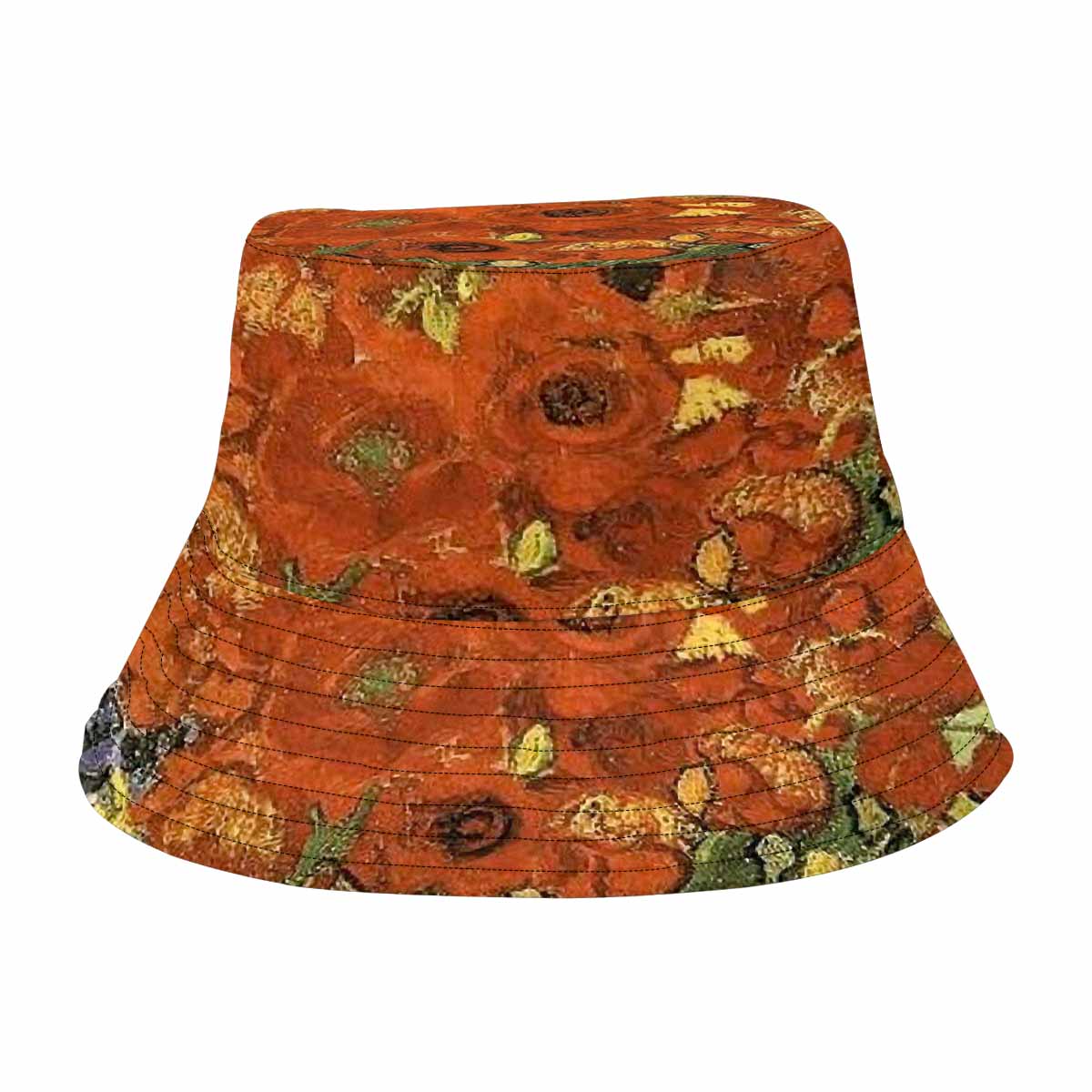 Vintage floral unisex bucket boonie Hat, outdoors hat, Design 56
