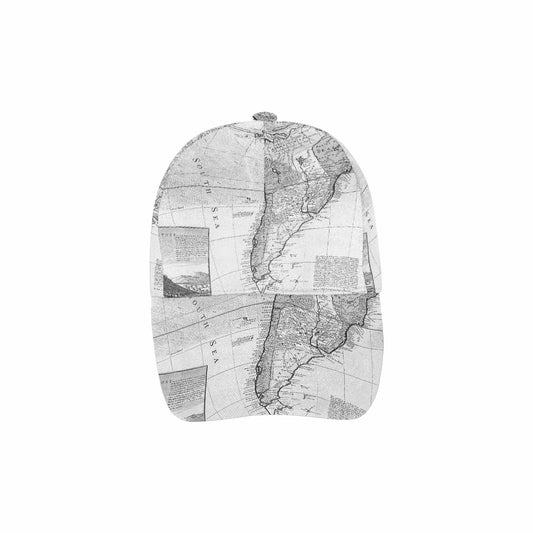 Antique Map design dad cap, trucker hat, Design 38