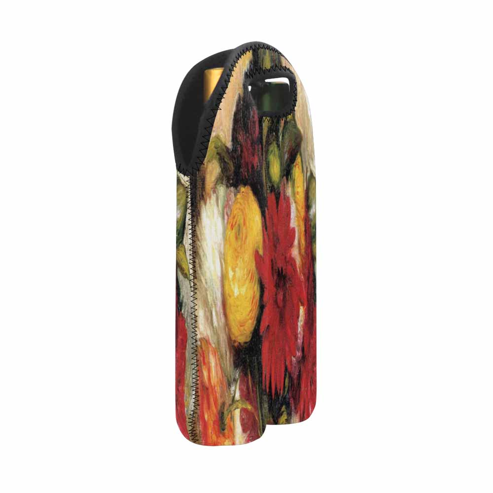 Vintage floral 2 bottle wine bag, Design 25
