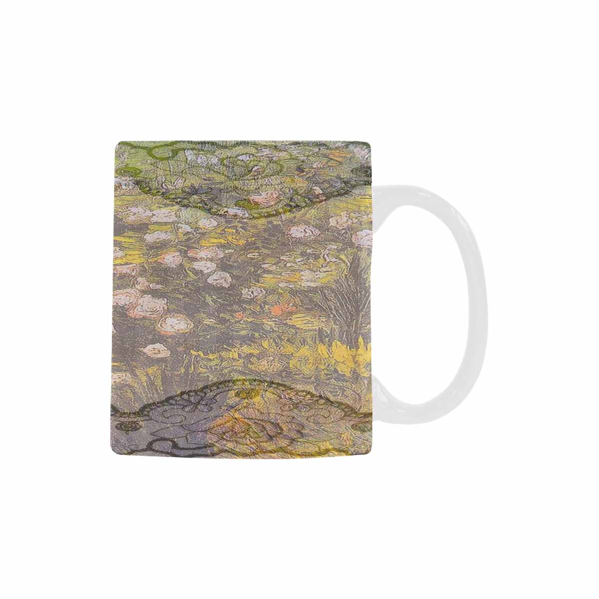 Vintage floral coffee mug or tea cup, Design 05x
