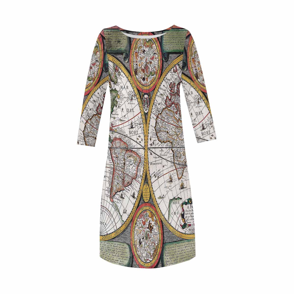 Antique Map loose dress, MODEL 29532, design 25