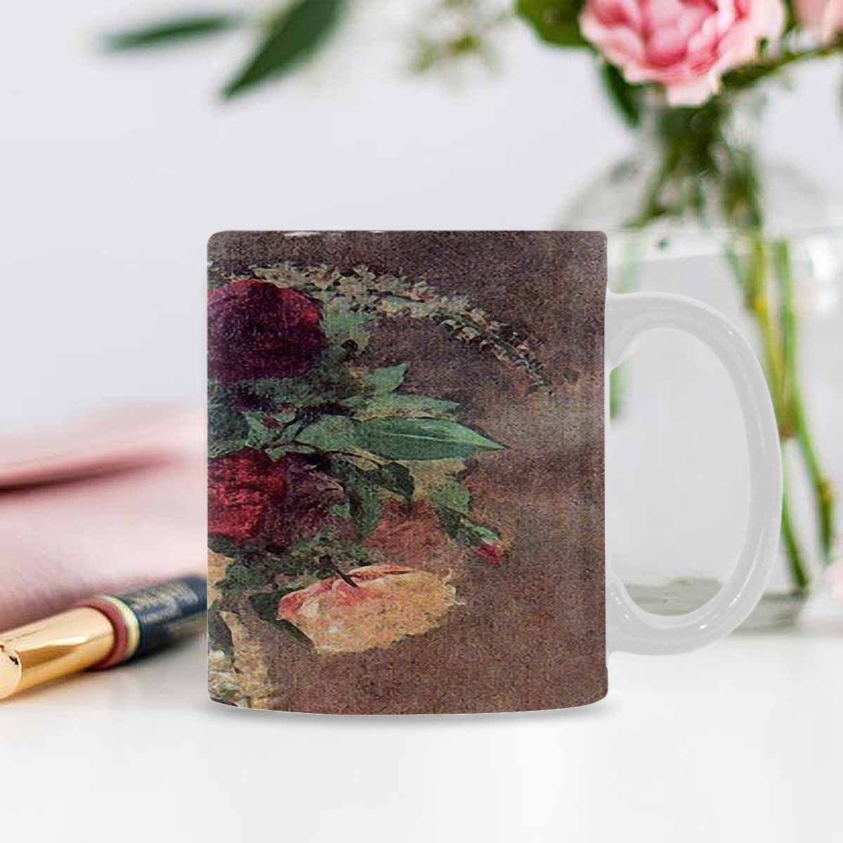 Vintage floral coffee mug or tea cup, Design 29