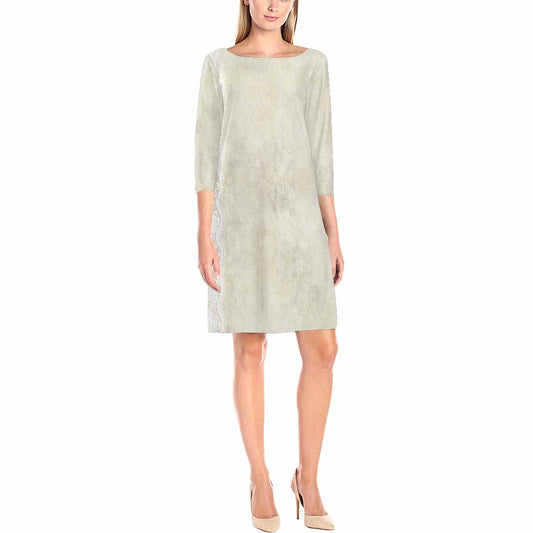 Victorian printed lace loose dress, Design 27