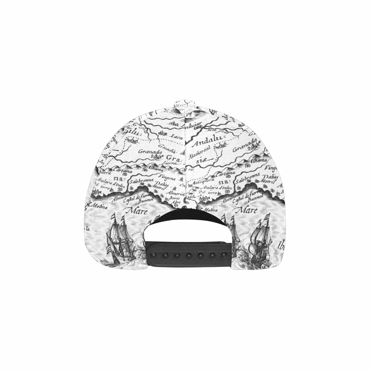 Antique Map design dad cap, trucker hat, Design 23