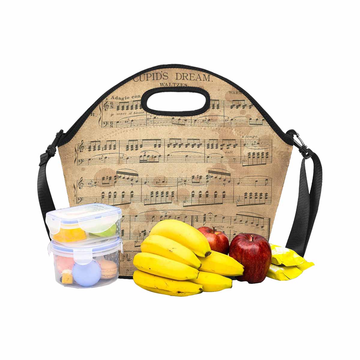 Antique general print, insulated lunch bag, design 55