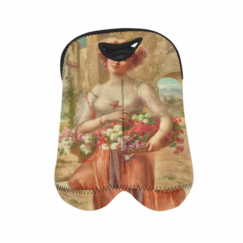 Victorian lady design 2 Bottle wine bag, Roses