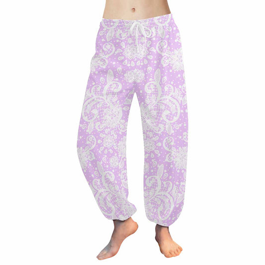 Victorian lace print Haram pants, loose comfy pants design 06