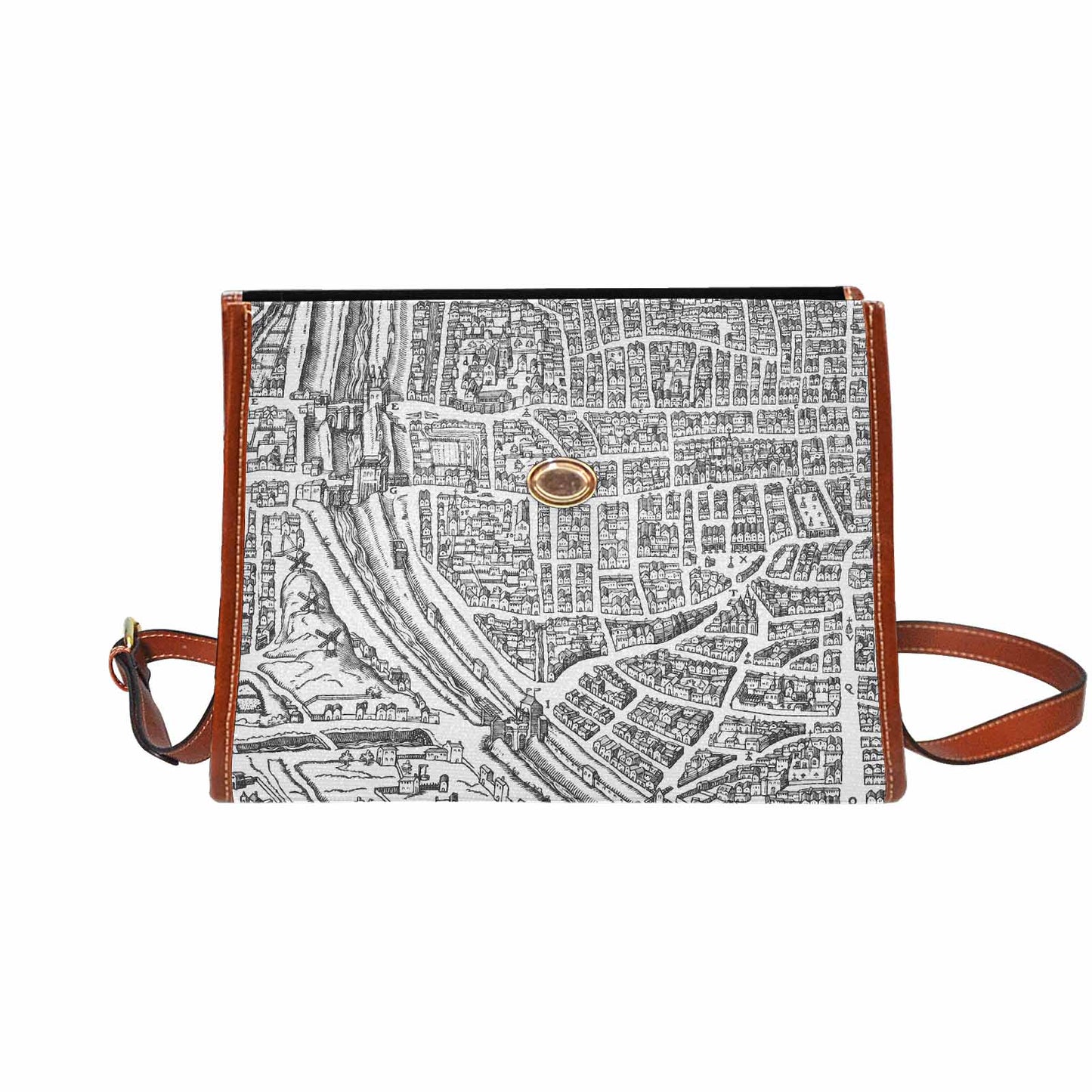 Antique Map Handbag, Model 1695341, Design 47