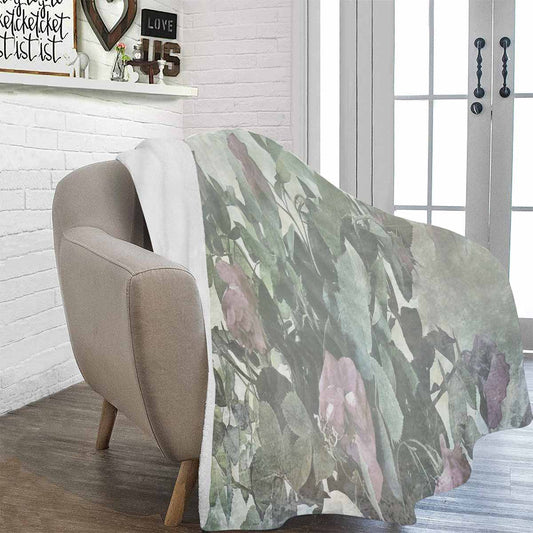 Vintage Floral BLANKET, LARGE 60 in x 80 in, Design 23 C50