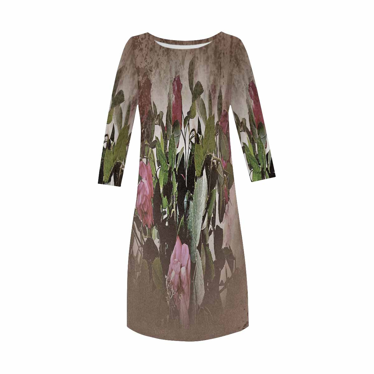 Vintage floral loose dress, model D29532 Design 22x
