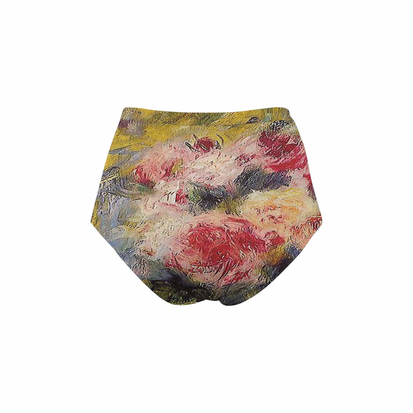 Vintage floral High waist bikini bottom, Design 26