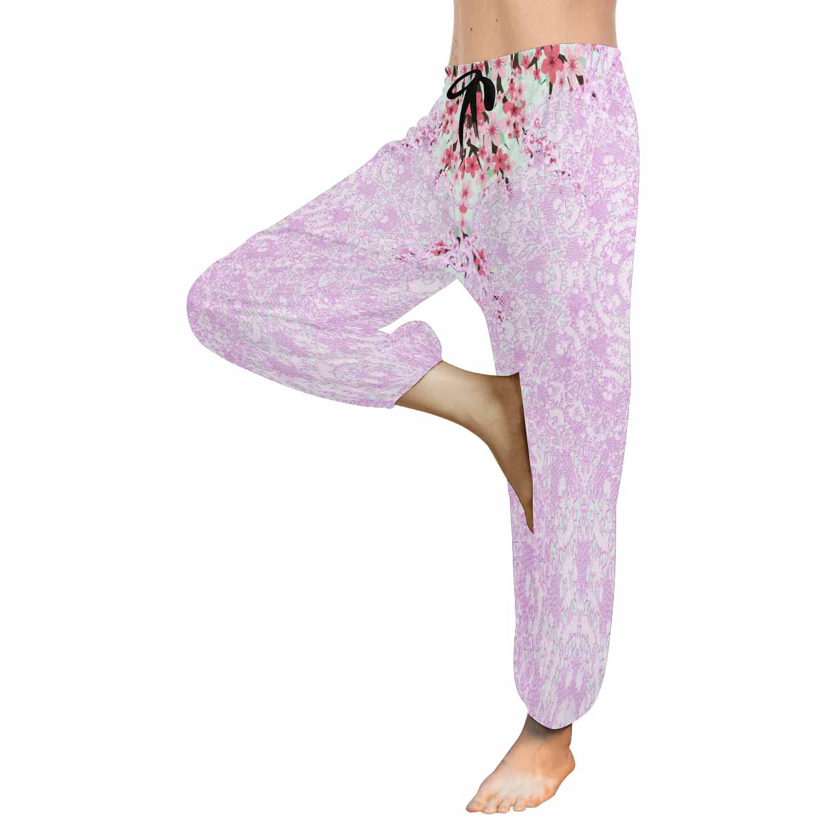 Victorian lace print Haram pants, loose comfy pants design 09