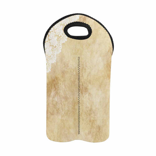 2 Bottle Victorian lace print wine bag, Design 29