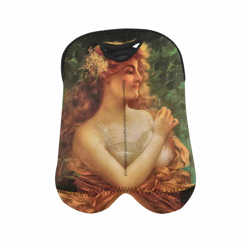 Victorian lady design 2 Bottle wine bag, Young Woman with a Dragonfly