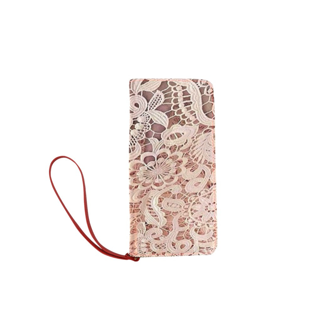 Victorian lace wallet, purse, Card, black, or reddish brown design 11
