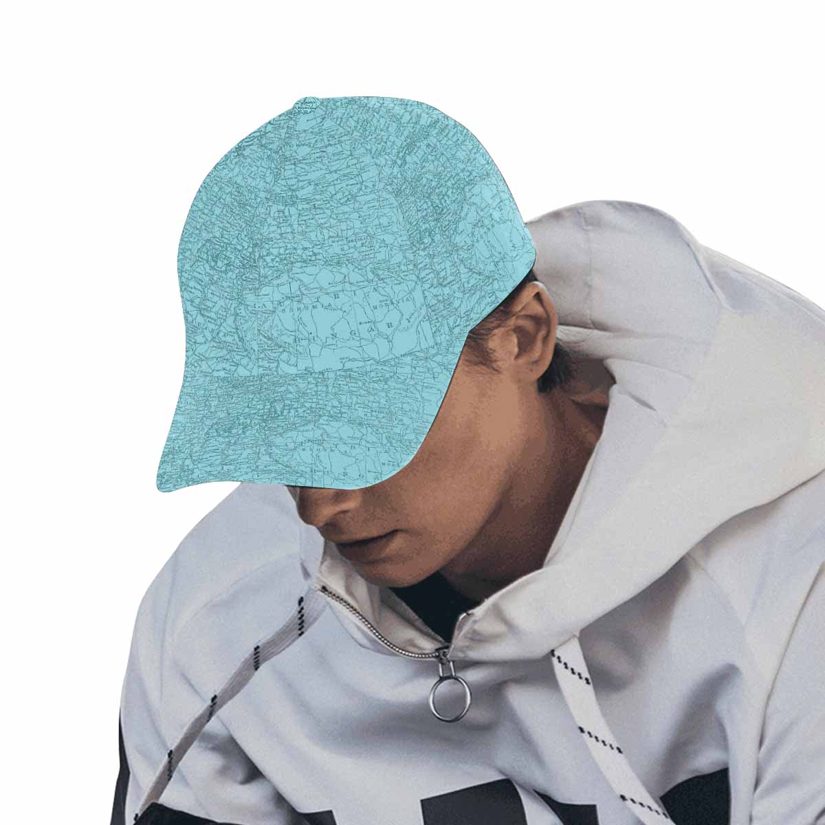 Antique Map design dad cap, trucker hat, Design 55