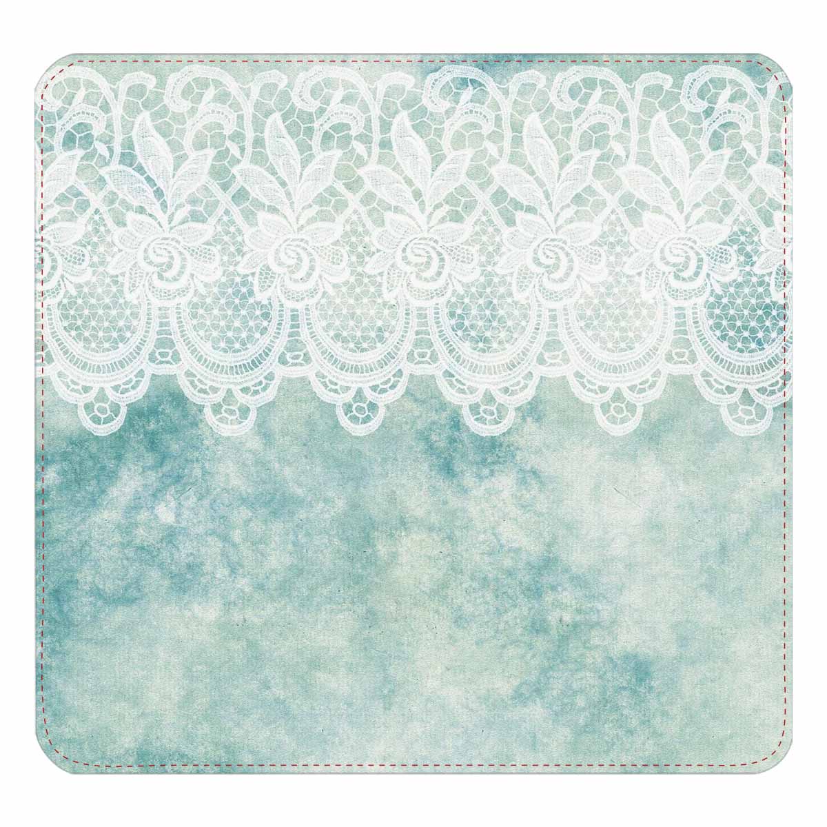 Victorian lace print womens wallet, clutch purse, red trim, design 41