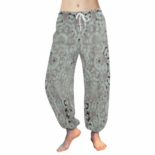 Victorian lace print Haram pants, loose comfy pants design 51
