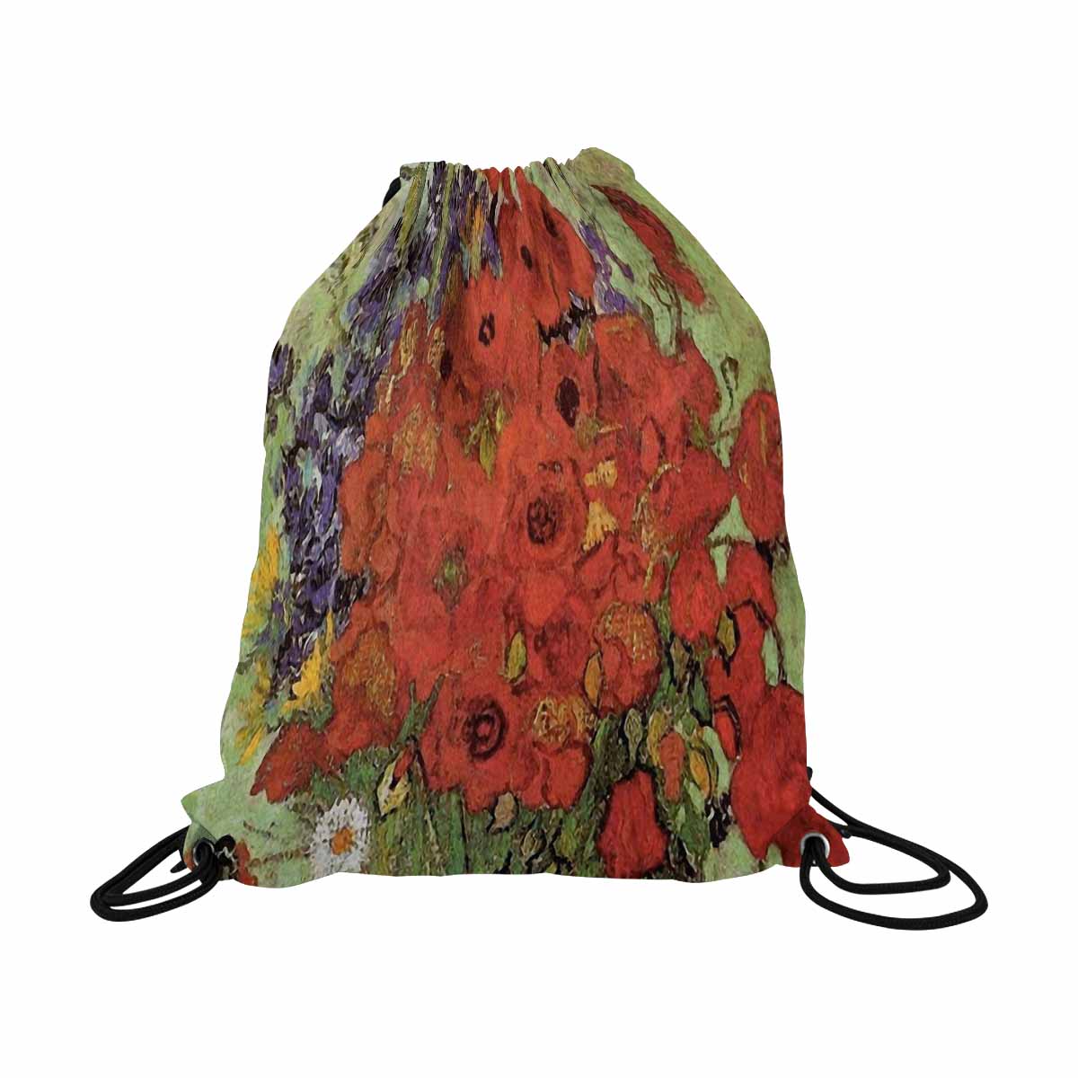 Vintage Floral print, DRAWSTRING BAG, LARGE, Design 47