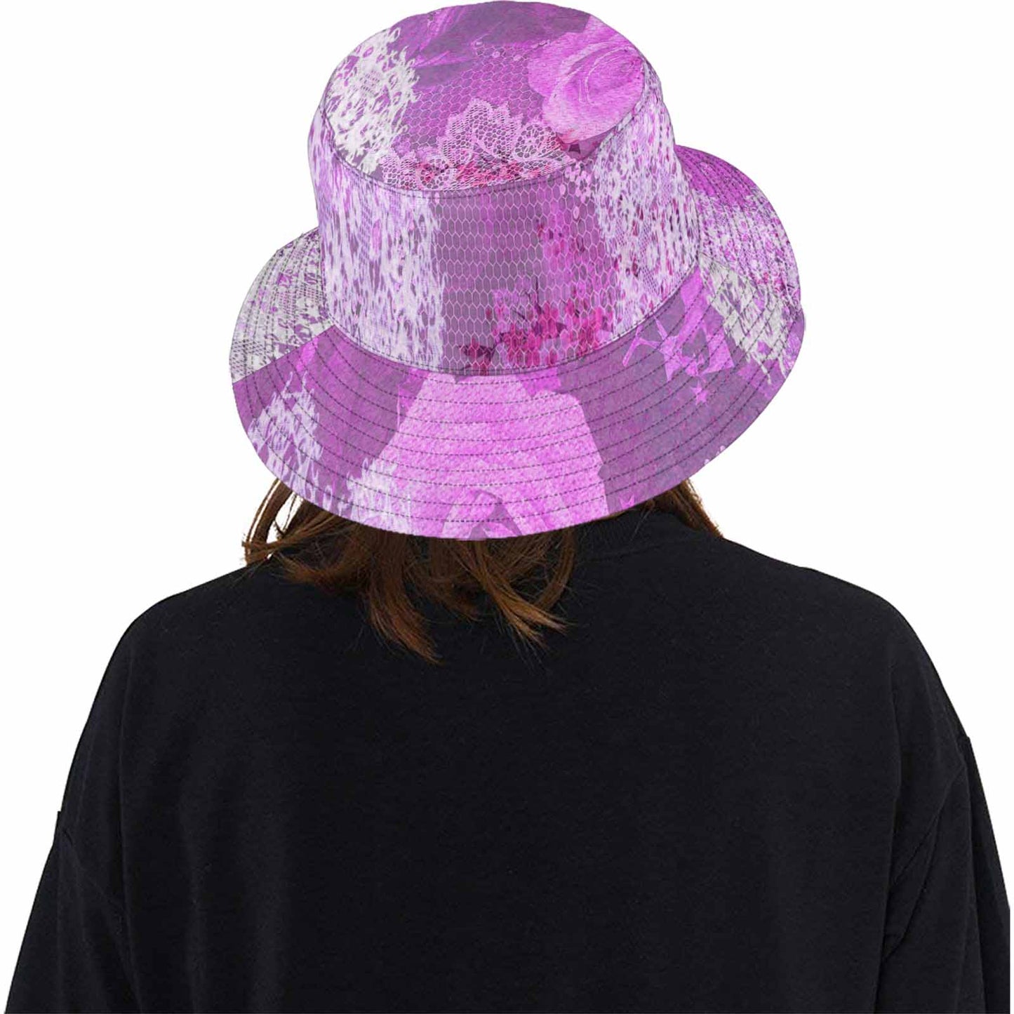 Victorian lace Bucket Hat, outdoors hat, design 03