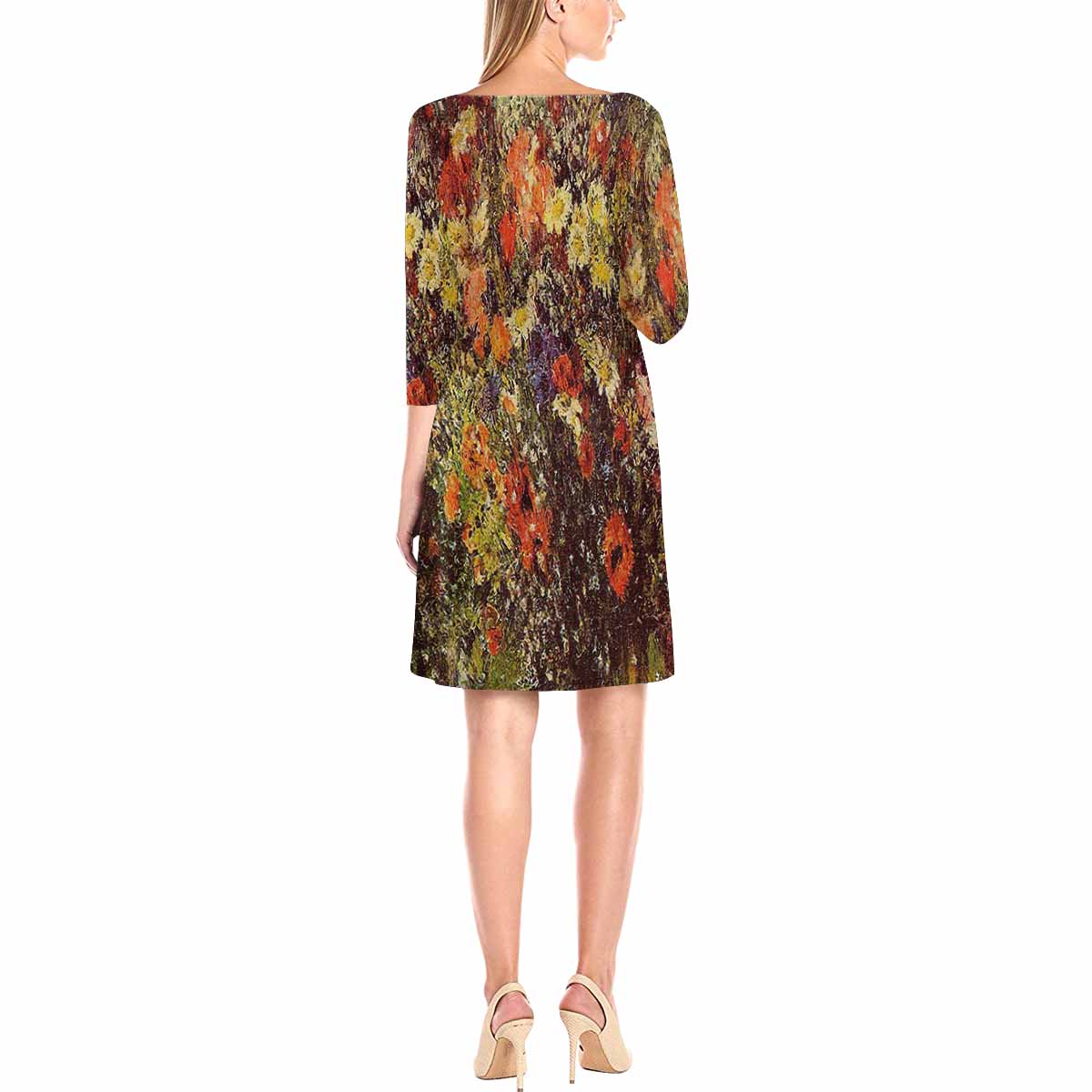 Vintage floral loose dress, model D29532 Design 24