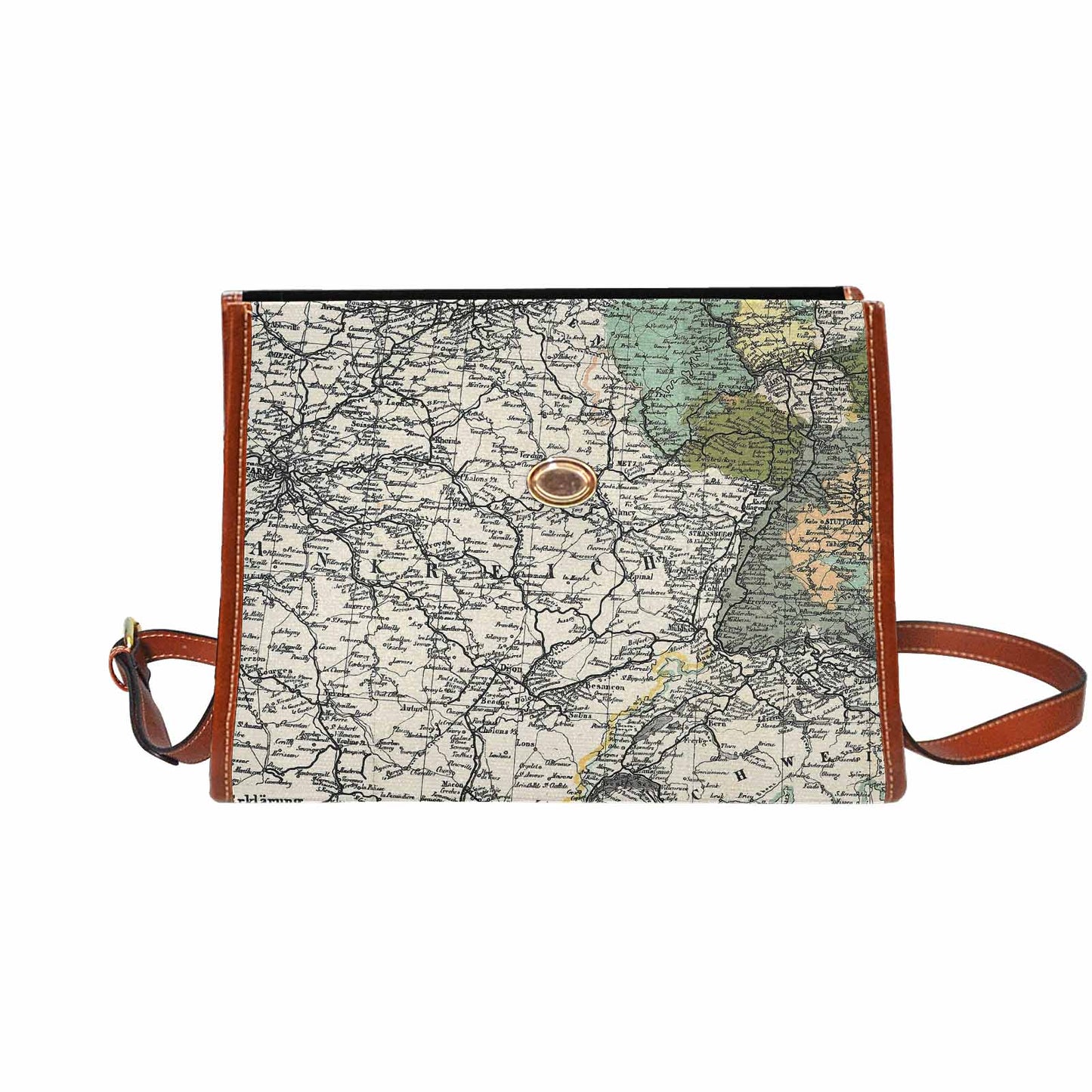 Antique Map Handbag, Model 1695341, Design 18