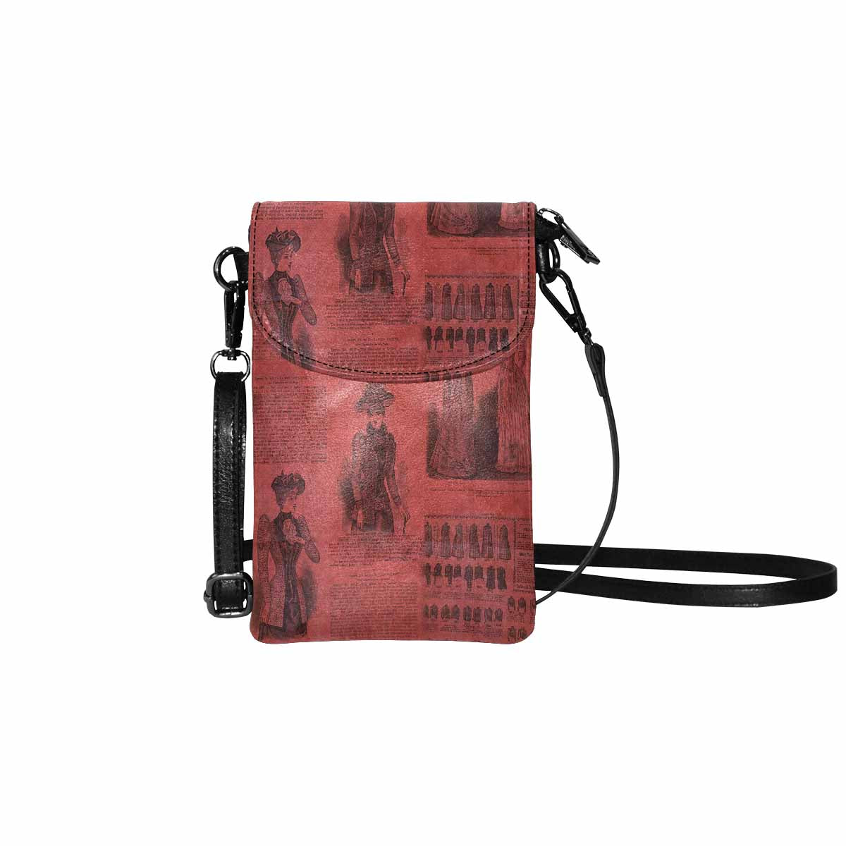General Victorian cell phone purse, mobile purse, Design 37