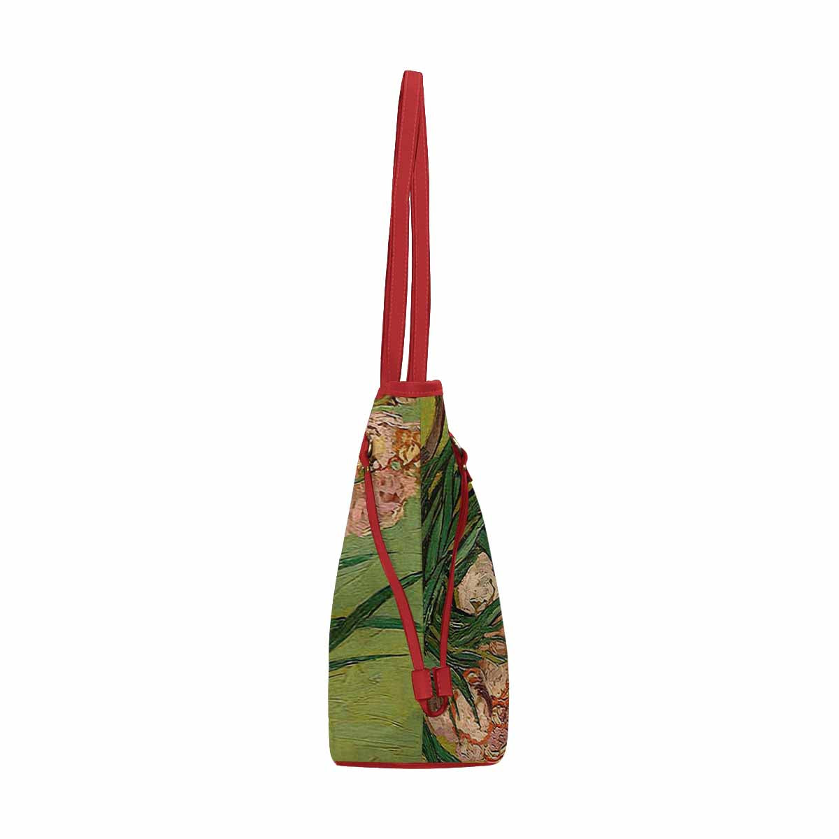 Vintage Floral Handbag, Classic Handbag, Mod 1695361 Design 09, RED TRIM