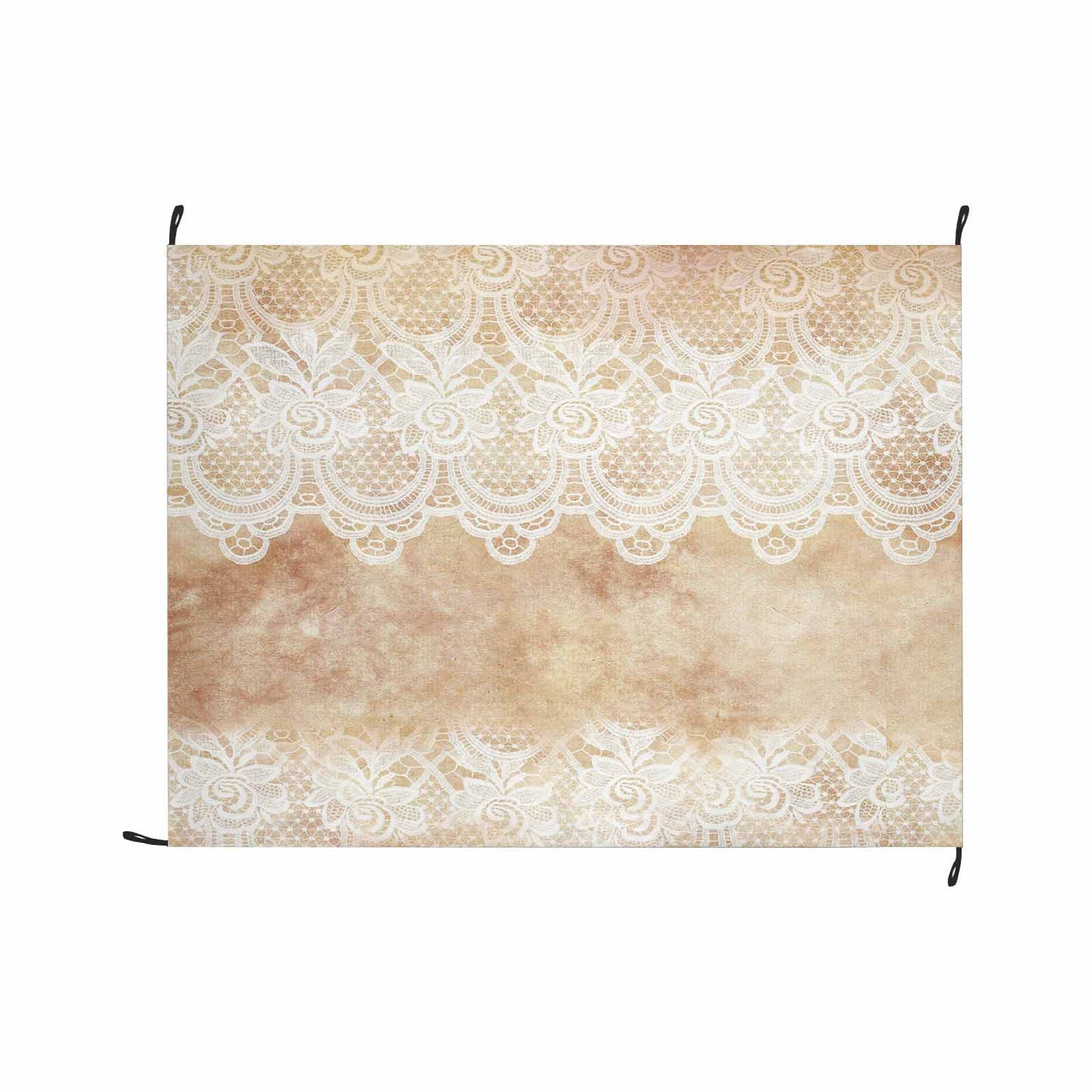 Victorian lace print waterproof picnic mat, 69 x 55in, design 30